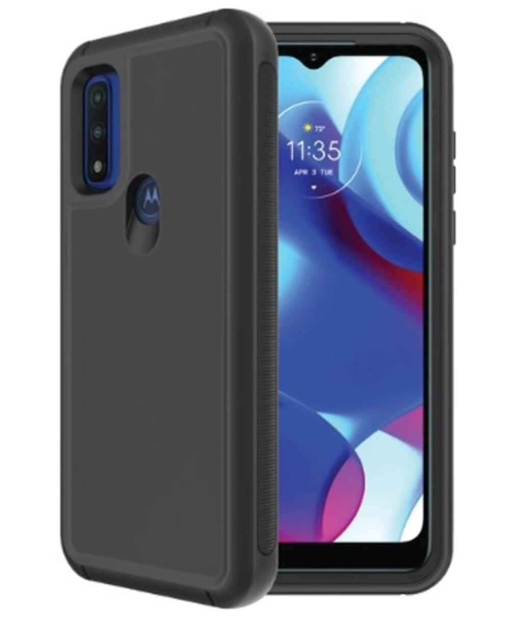 Onn Rugged Phone Case For Motorola moto g PURE & moto g GO, Black, NWT